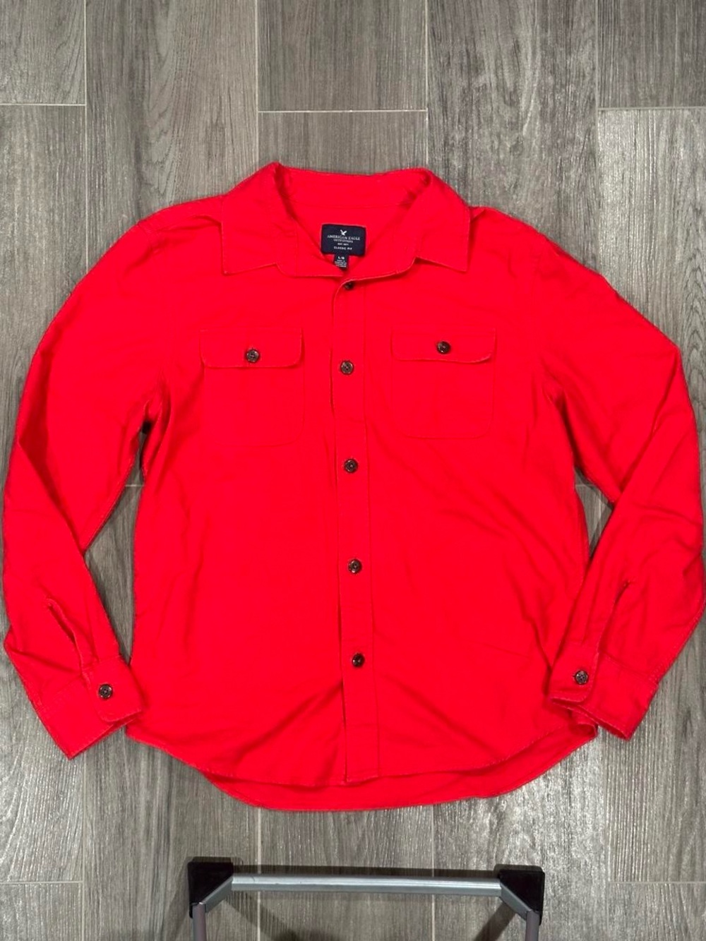 American Eagle Outfitters Bright Red Lightweight Shirt Jacket
